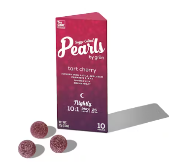 Photograph of product: [REC] Gron | Cherry Tart Pearls | 250mg CBN : 25mg TH-oui
