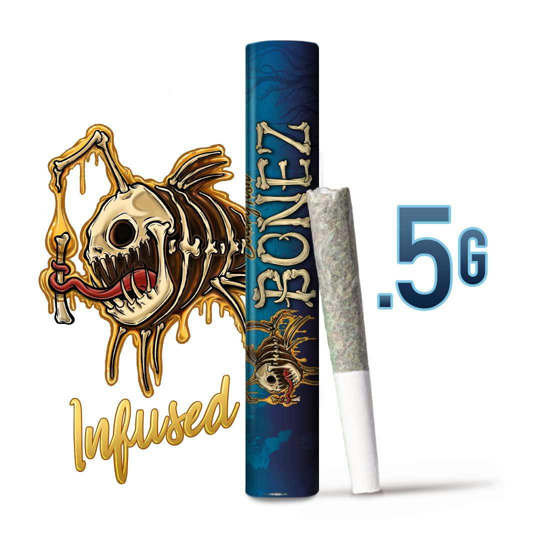 Photograph of product: Vermont Logs Mini Sticky Fish Bonez Infused Pre-Roll Single