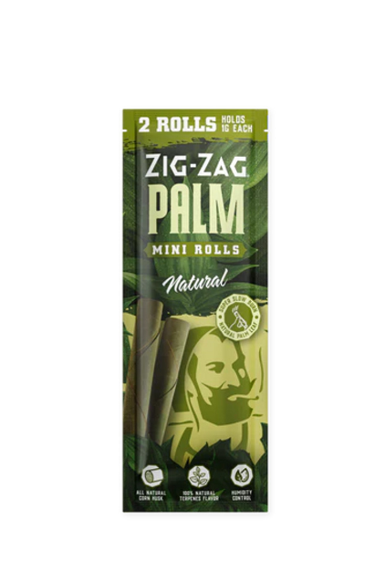 Photograph of product: Zig Zag Mini Palm Roll Natural 2pk