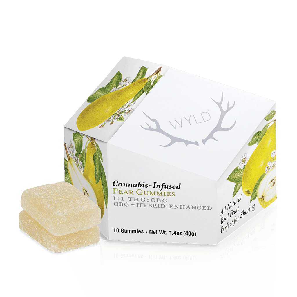 Photograph of product: Pear | 1:1 TH-oui:CBG | 10 x 10mg