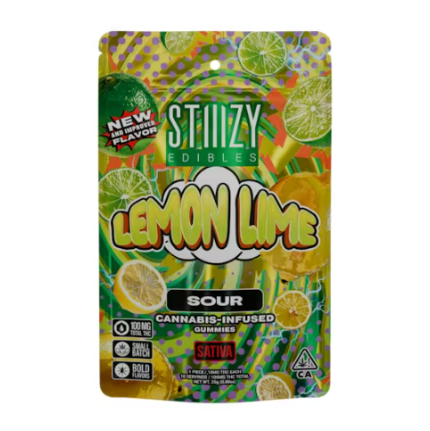 Photograph of product: Lemon Lime Sour Gummies STIIIZY