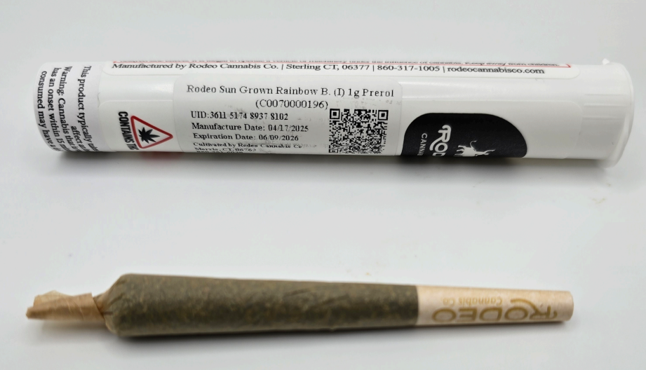 Photograph of product: Rodeo Sun Grown Rainbow B. (I) 1g Preroll (C0070000196)