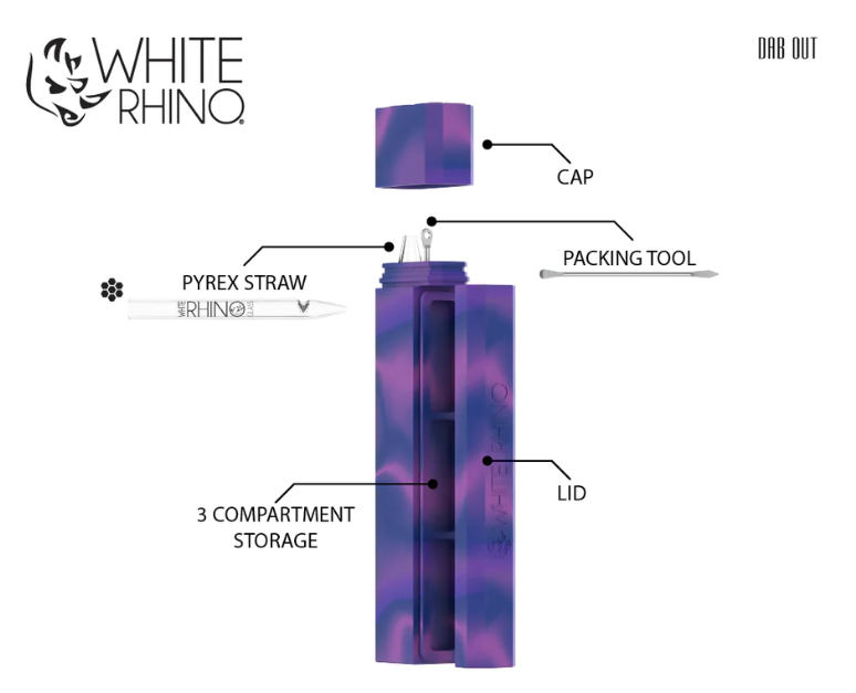 Photograph of product: White Rhino | Dabout Pyrex Straw