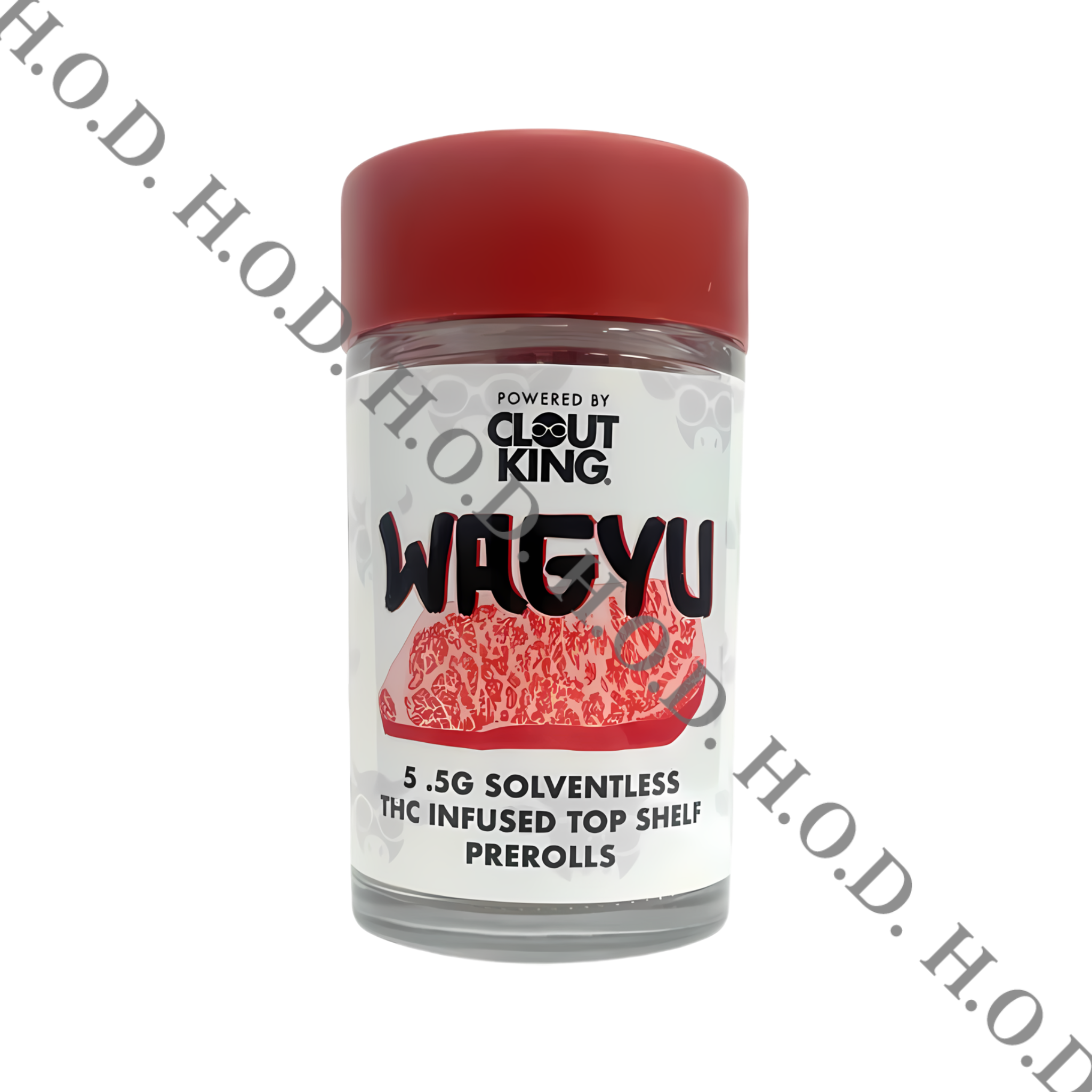 Photograph of product: Clout King Wagyu Terdziez Infused Pre-Roll .5g 5 Pack