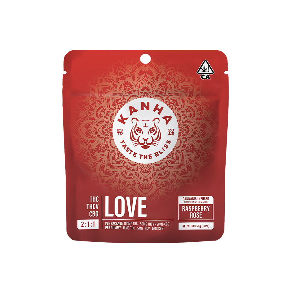 Photograph of product: RASPBERRY ROSE (2:1:1) LOVE FX NANO GUMMIES [10 CT]