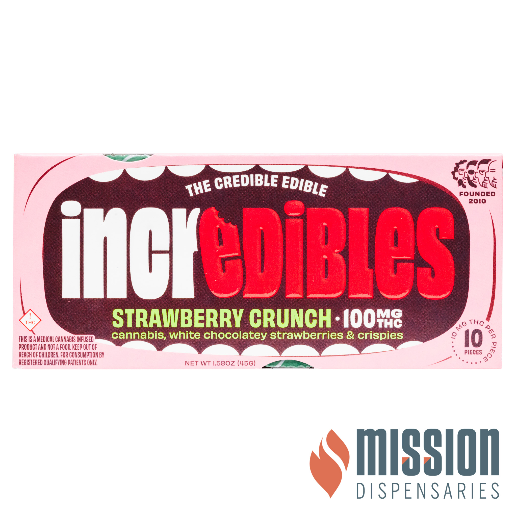 Photograph of product: Chocolate Bar | Incredibles | Strawberry Crunch [10pc]