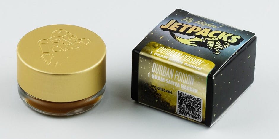 Photograph of product: Jetpacks | Durban Poison | Badder Concentrate