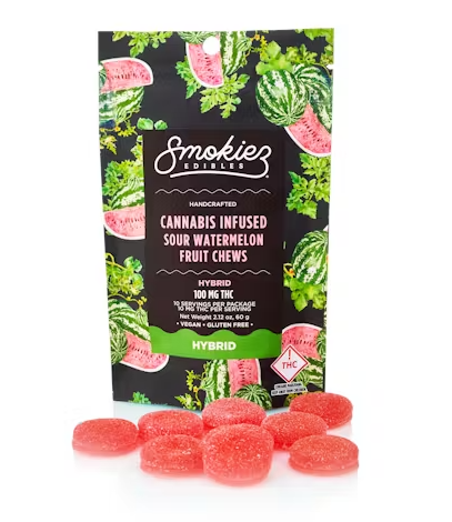 Photograph of product: Gummies | Sour Watermelon | 100mg