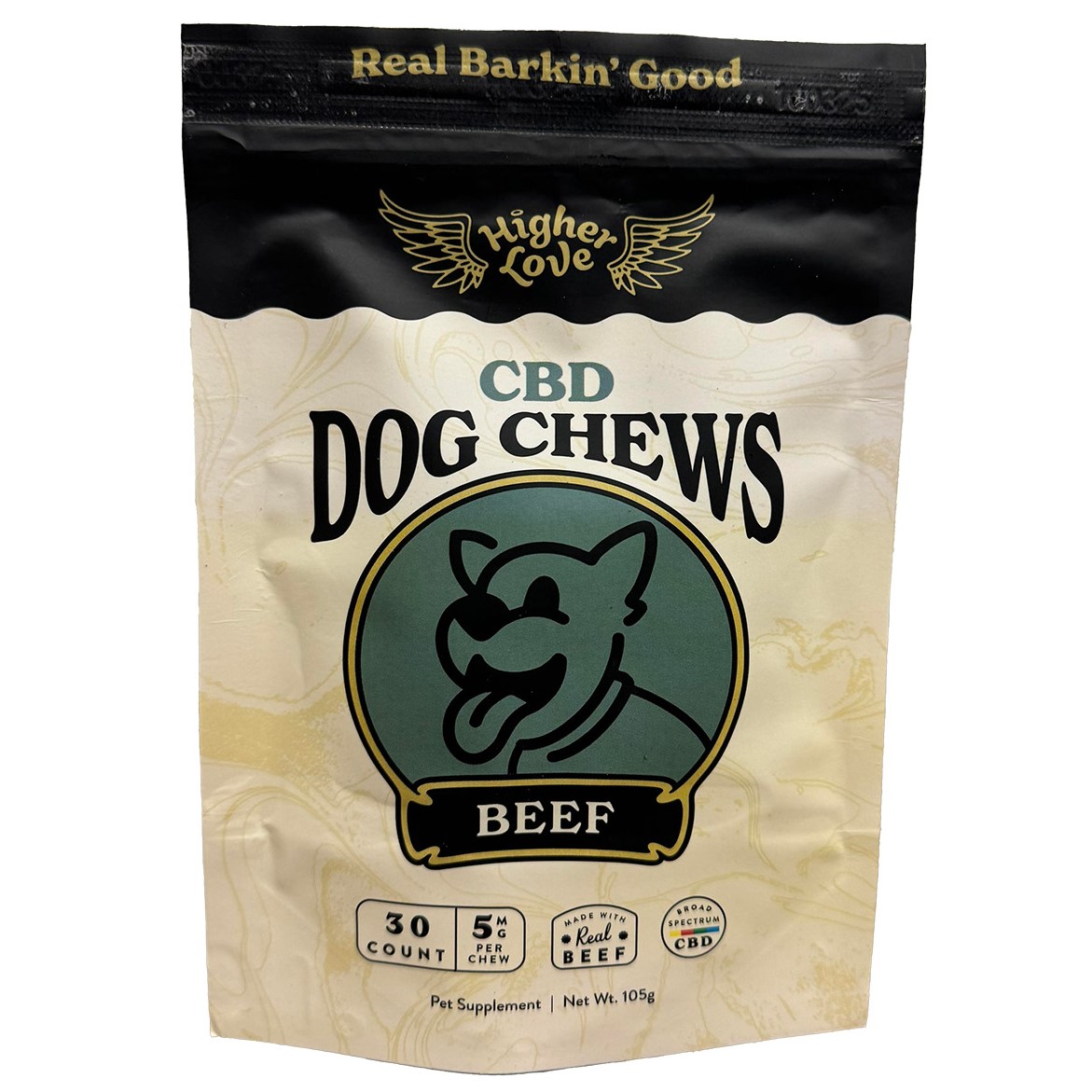 Photograph of product: Higher Love Beef CBD Dog Treats