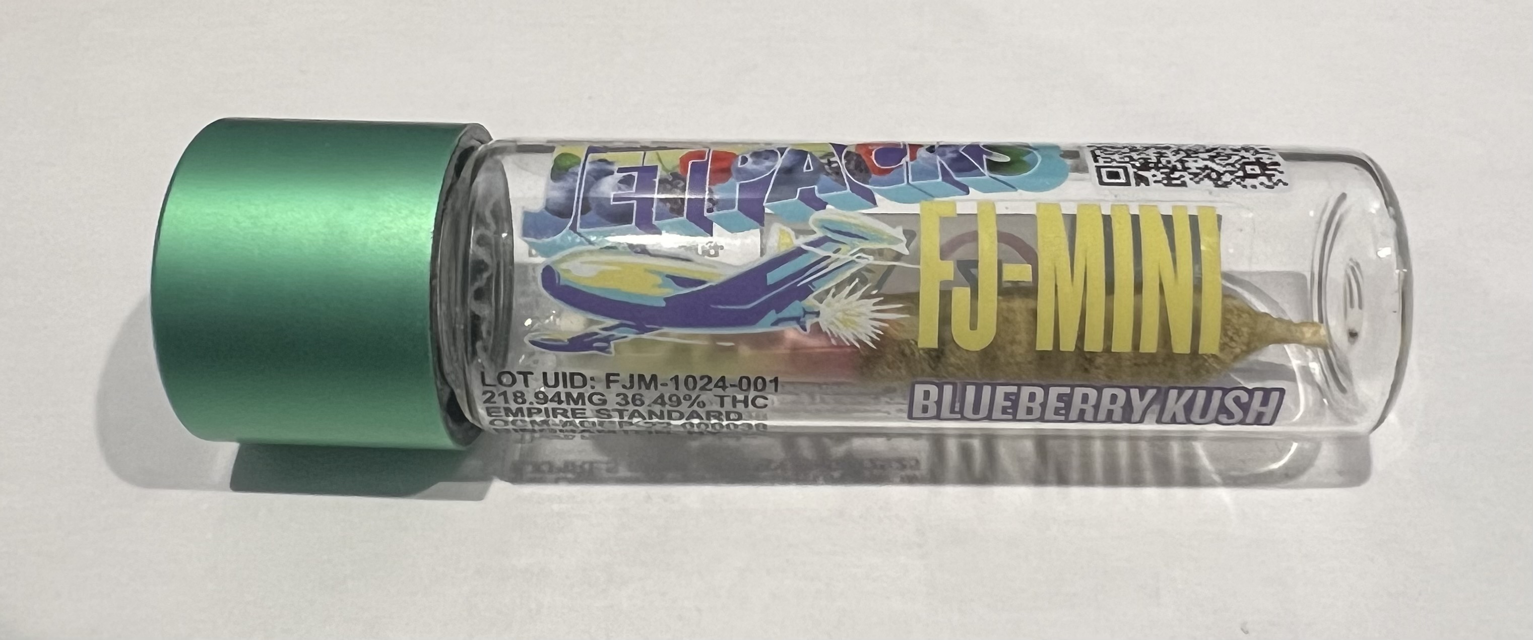 Photograph of product: Blueberry Kush FJ Mini Infused PreRoll [M50]