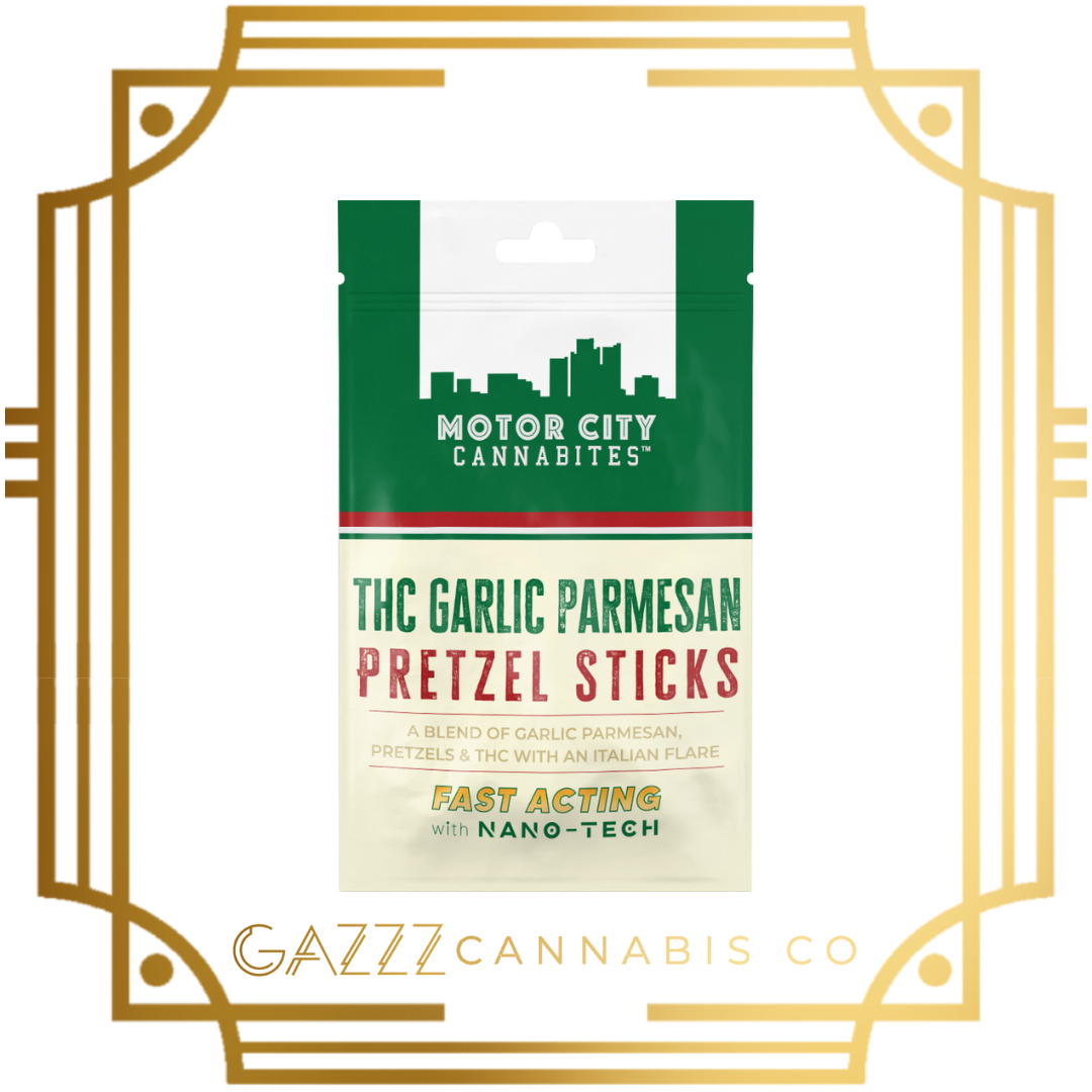 Photograph of product: Edible - Motor City | Pretzel Sticks 200mg | Garlic Parmesan