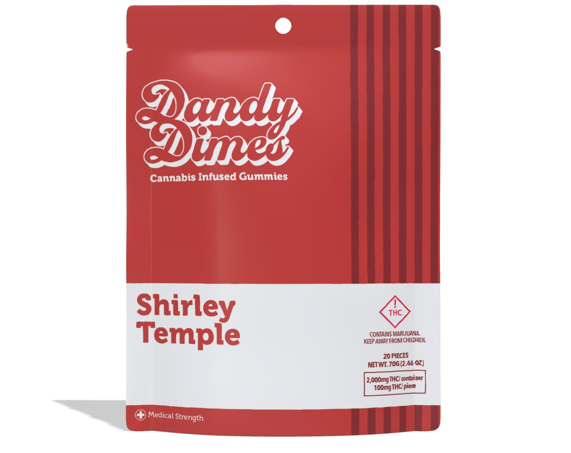 Photograph of product: Shirley Temple (H) - 2000mg Gummies - Dandy Dimes