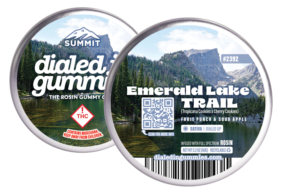 Photograph of product: Dialed In | Rosin Gummies | Emerald Lake Trail (S)