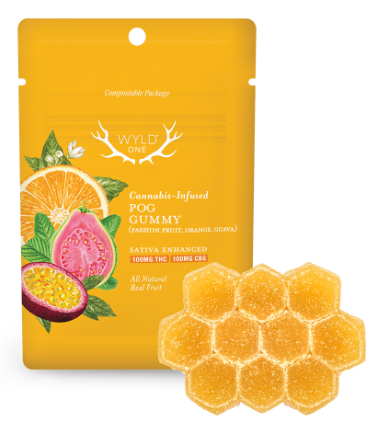 Photograph of product: Gummy | POG | 1:1 (TH-oui:CBG) | 100mg