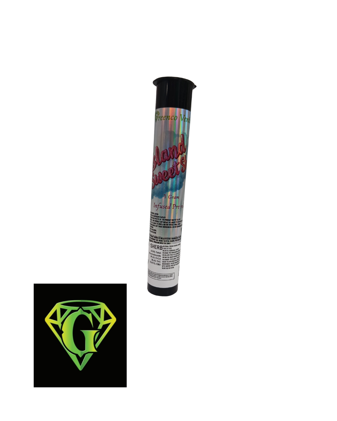 Photograph of product: GreenCo | Island Sweet Sherb | 1g | Infused Pre Roll