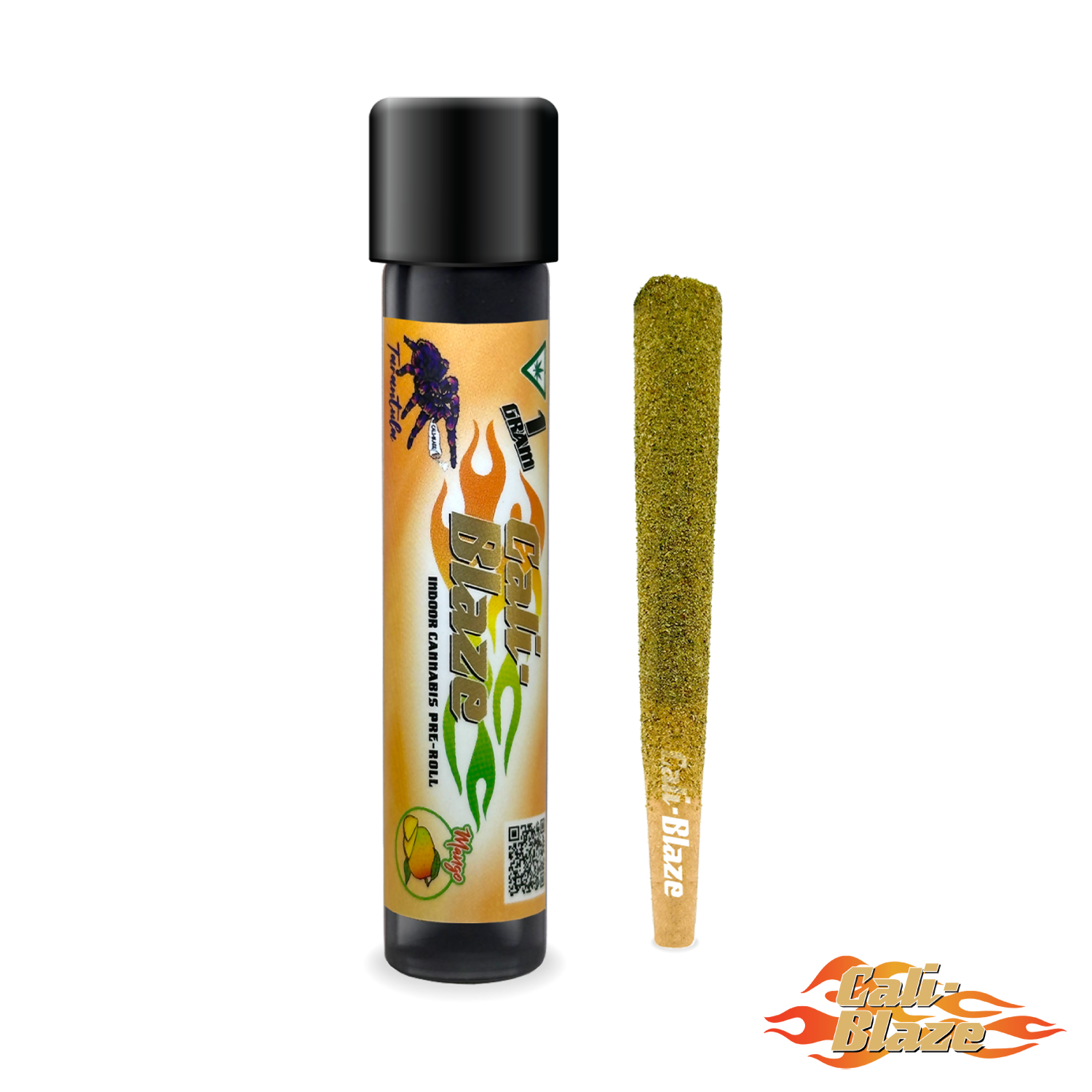 Photograph of product: Mango Tarantula Infused Pre-Roll | 1g