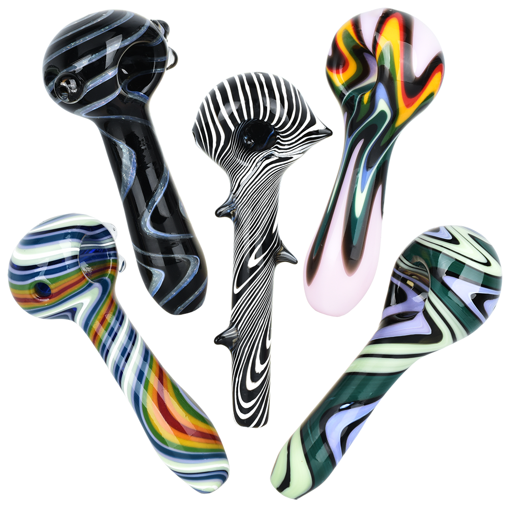 Photograph of product: Mixed Illusions Glass Spoon Pipe | 4.5" to 5.5" |