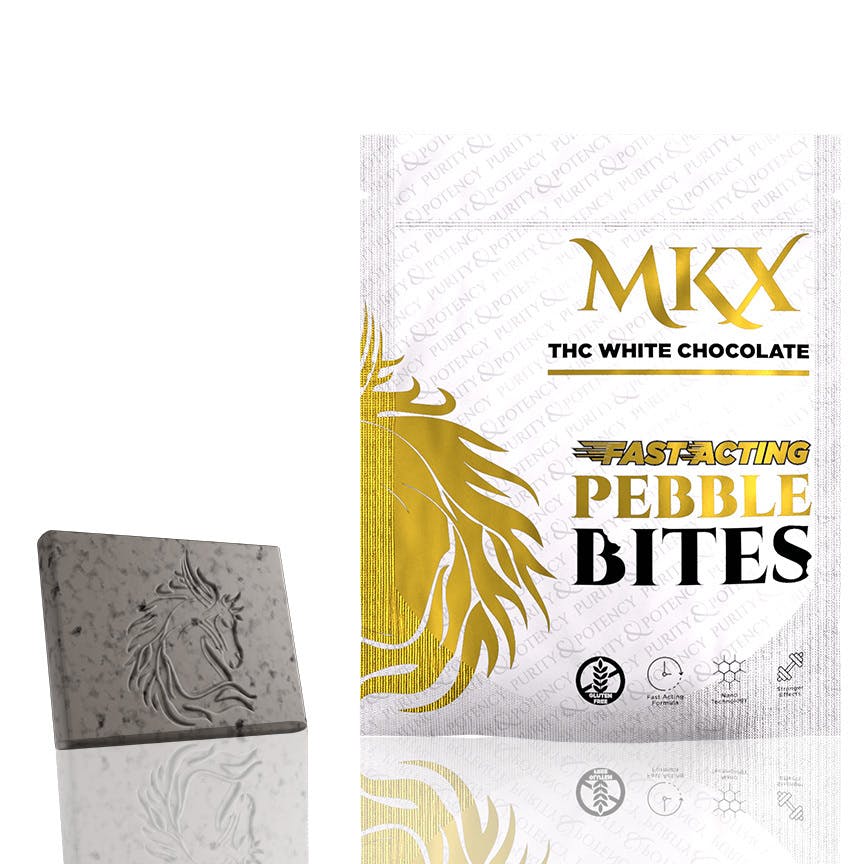 Photograph of product: White Chocolate Pebbles Bites 200mg