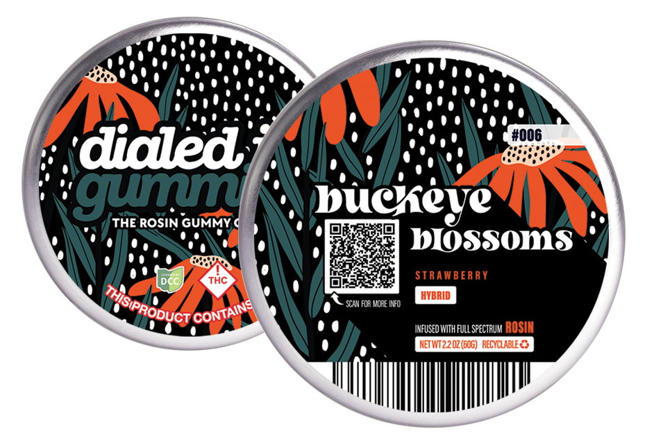 Photograph of product: Buckeye Blossoms | Strawberry | Hybrid Rosin Gummies | 100mg