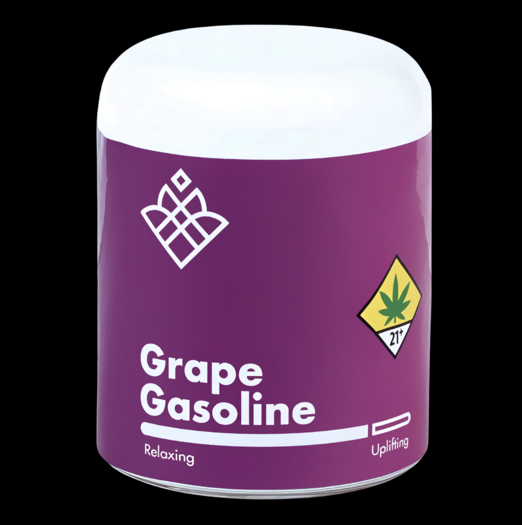 Photograph of product: Grape Gasoline Flower Good Earth Oui'd - 3.5g