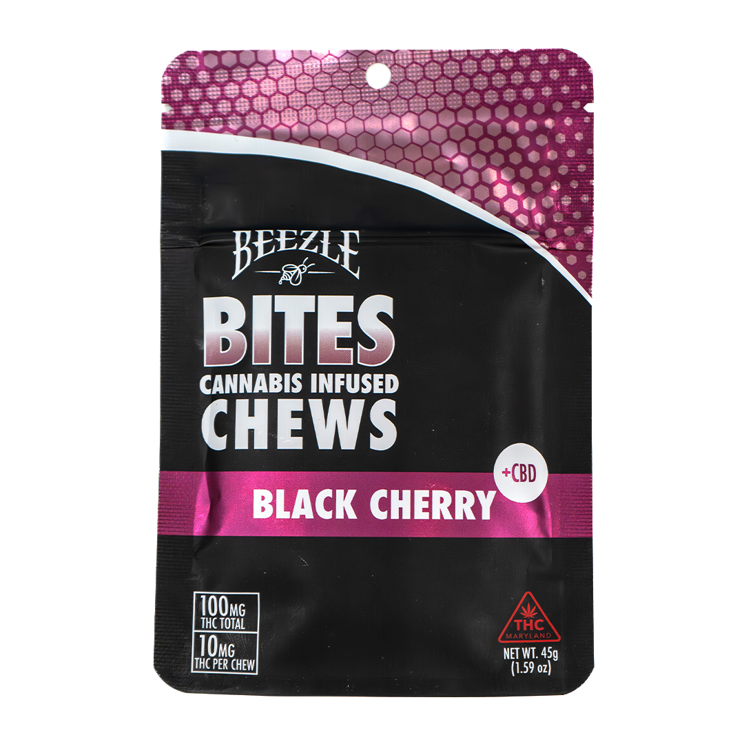 Photograph of product: Black Cherry 1:4 10mg (10ct) - Beezle Bites