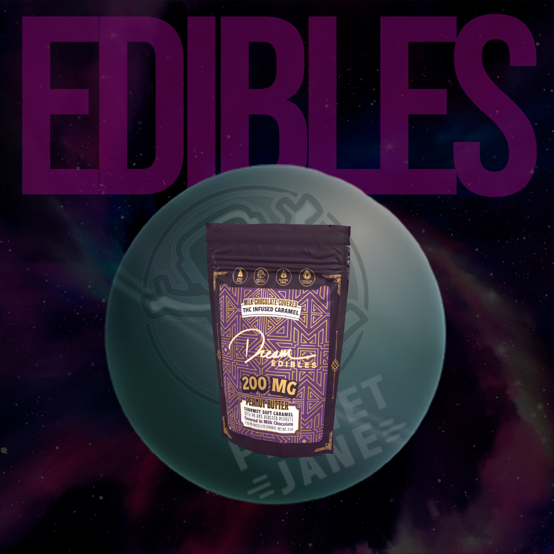 Photograph of product: Dream - 200mg Caramel - Milk Chocolate Covered Peanut Butter Caramels