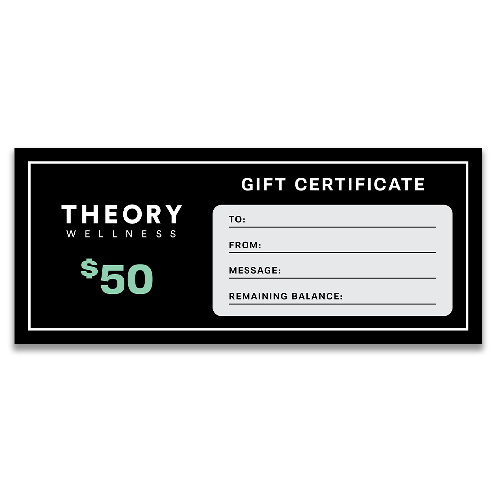 Photograph of product: Theory Gift Certificate - $50