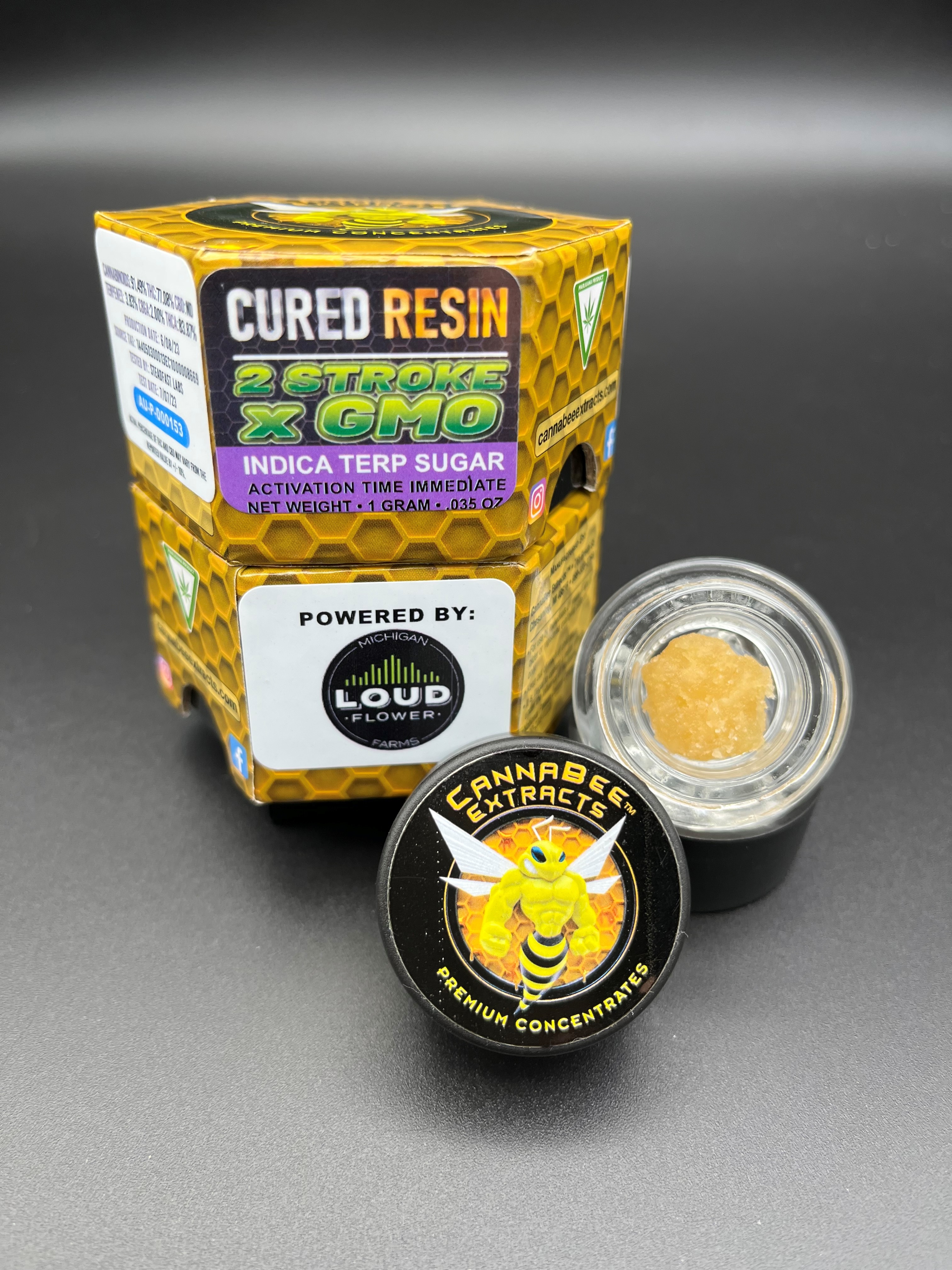 Photograph of product: CannaBee Extracts - Cured Resin 1g - 2 Stroke