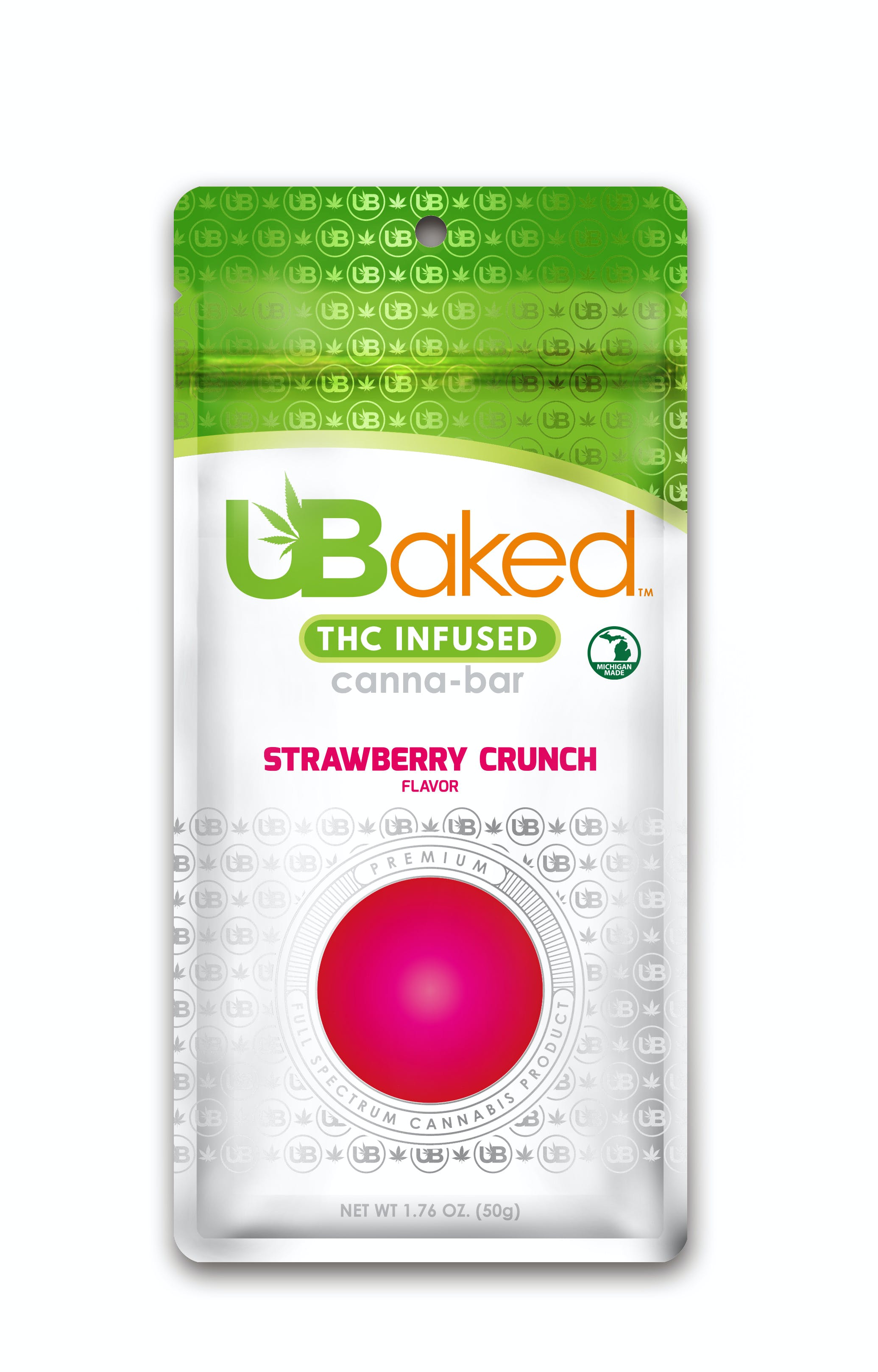 Photograph of Product: UBaked | Strawberry Crunch Bar | 200mg