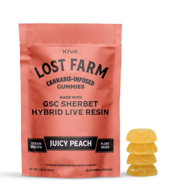 Photograph of product: LOST FARM - Juicy Peach x GSC Sherbert Live Resin [H]