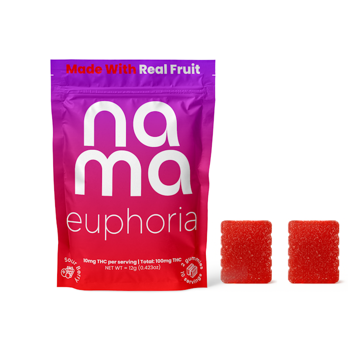 Photograph of product: Nama - Euphoria Sour Berry Gummies 2pk - 100mg
