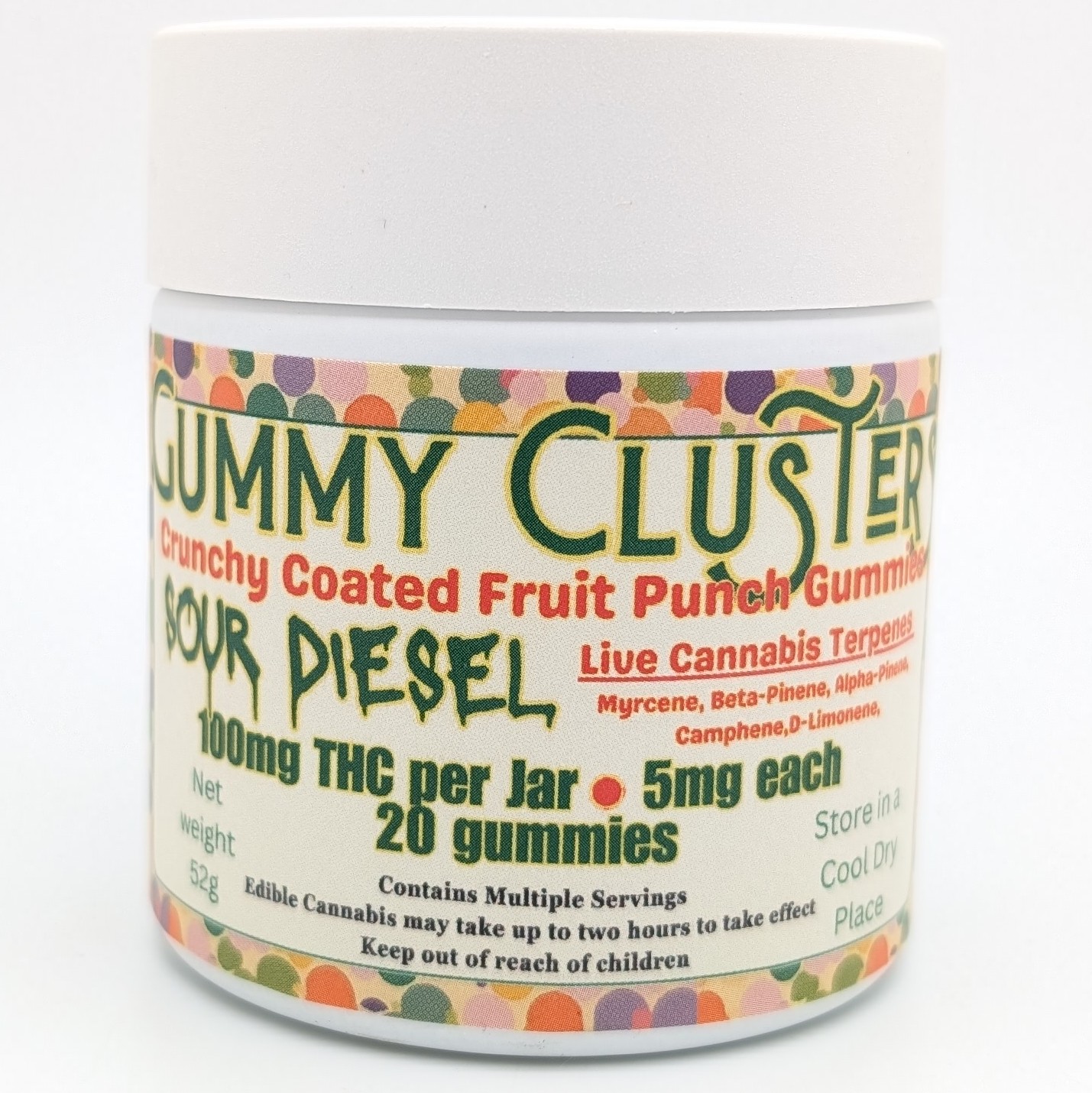 Photograph of product: Gummy Clusters 100mg