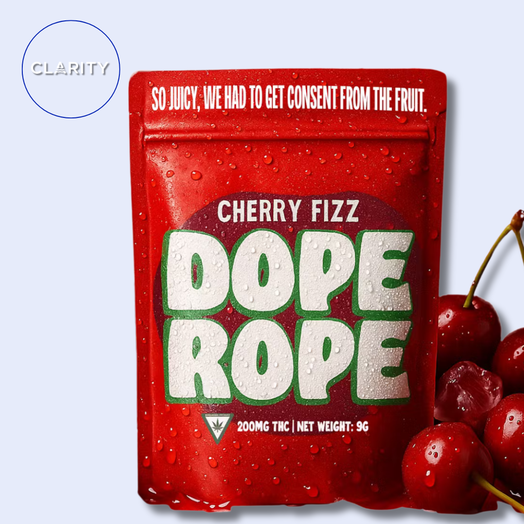 Photograph of product: Dope Rope | 200mg Rope Gummy | Cherry Fizz