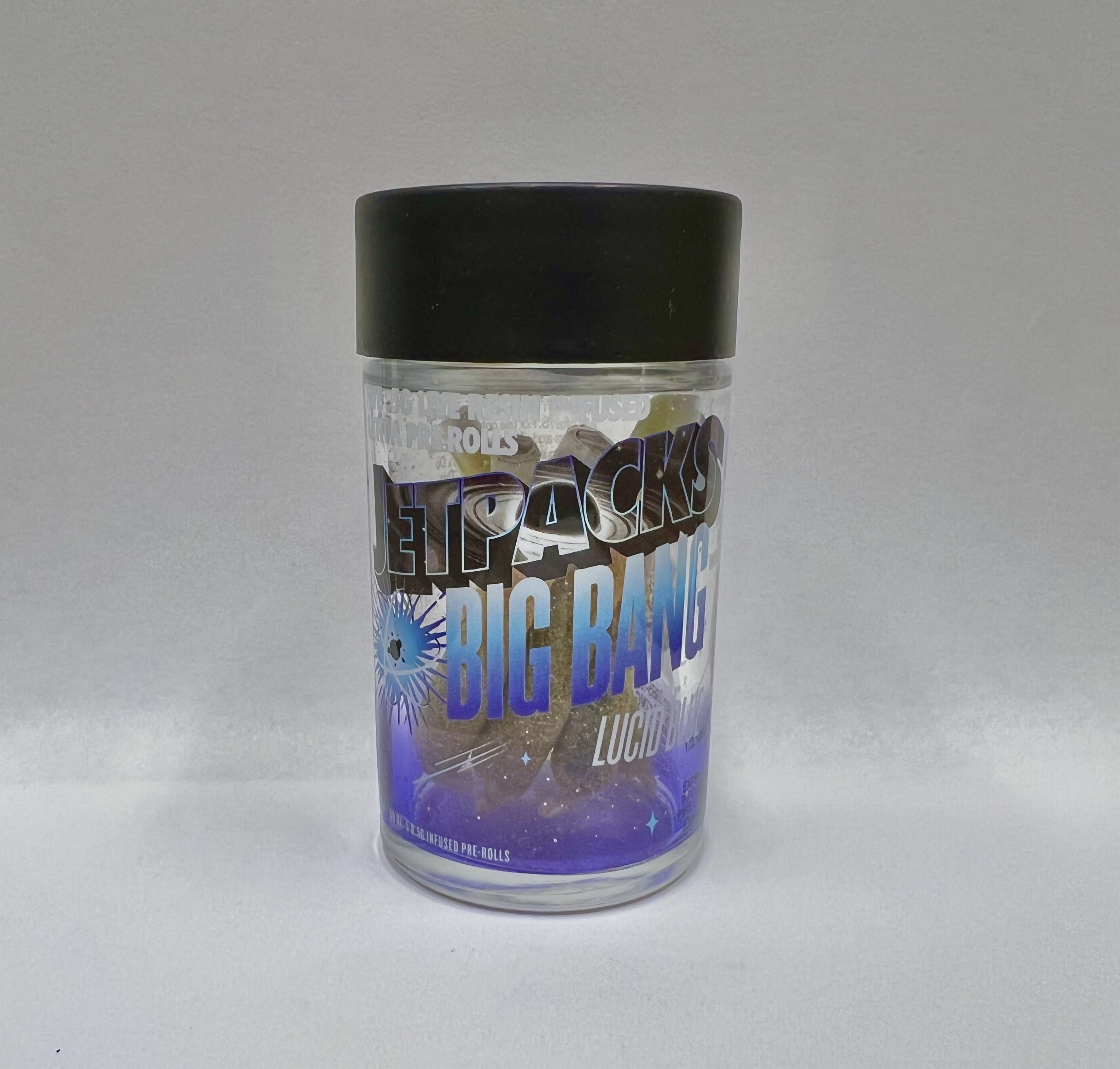 Photograph of product: Jetpacks Big Bang Infused PreRolls 5pk - Lucid Blue
