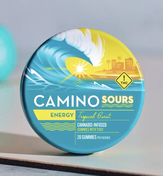 Photograph of product: Camino - 200mg Gummies - Sour Tropical Burst