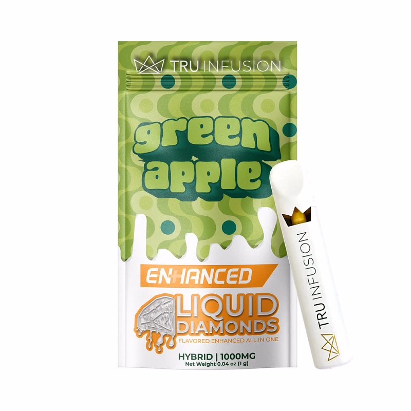 Photograph of product: Green Apple Liquid Diamonds Disposable (H)