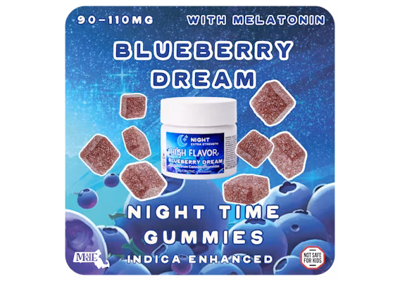 Photograph of product: High Flavor 100mg Gummies - Blueberry Dream - w/ melatonin