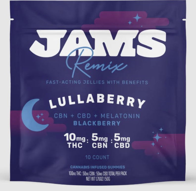 Photograph of product: Lullaberry - 2:1:1 [TH-oui:CBN:CBD] (F.A) Jellies - 10pk / 100mg - Gummies