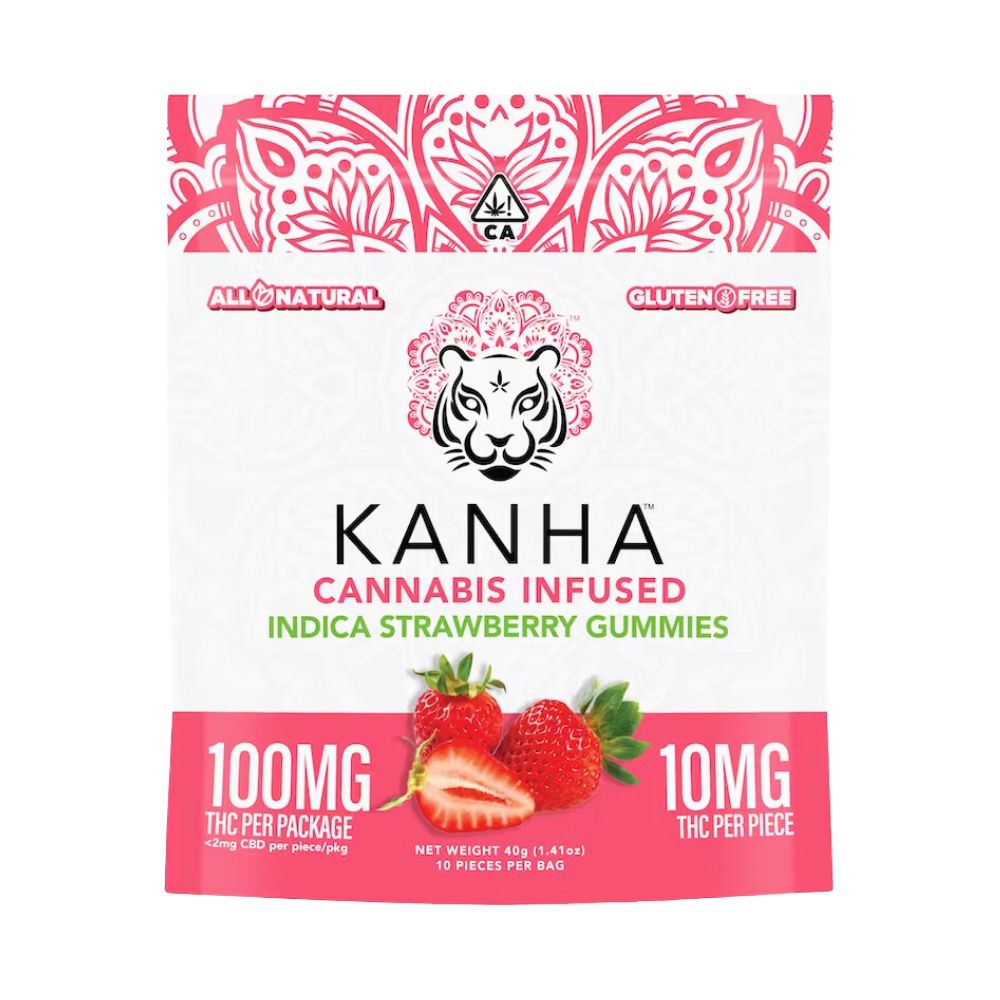 Photograph of product: INDICA STRAWBERRY GUMMIES 100MG - KANHA