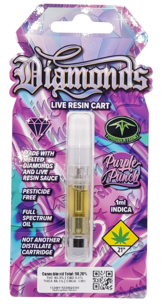 Photograph of product: Diamonds VAPE Purple Punch LR Cart 1g
