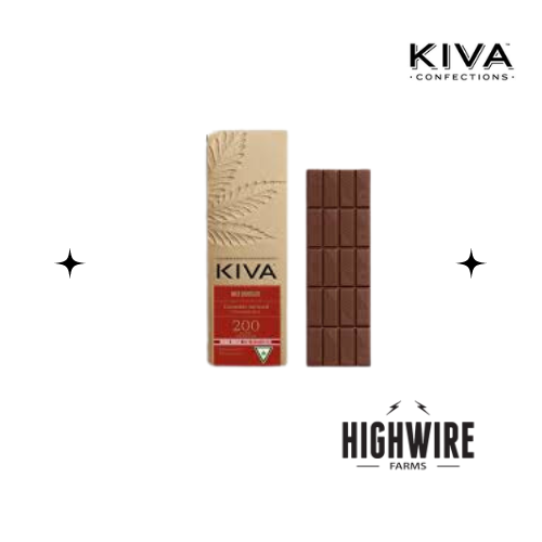 Photograph of product: Kiva Milk Chocolate Bar 200mg