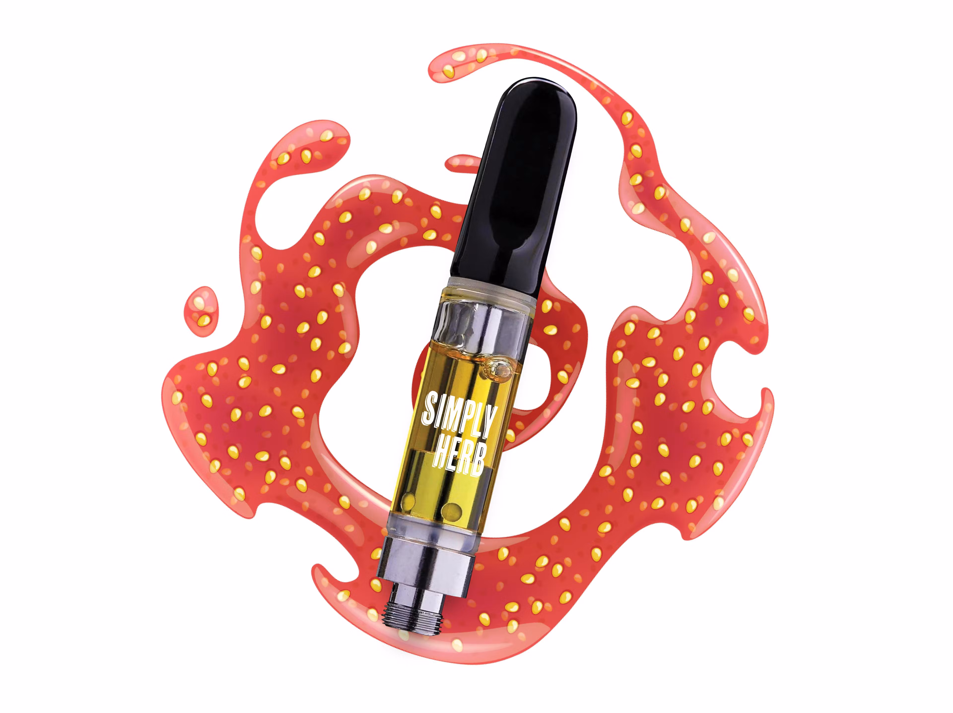 Photograph of product: Simply Herb | 1g Distillate Cart | Strawberry Jam