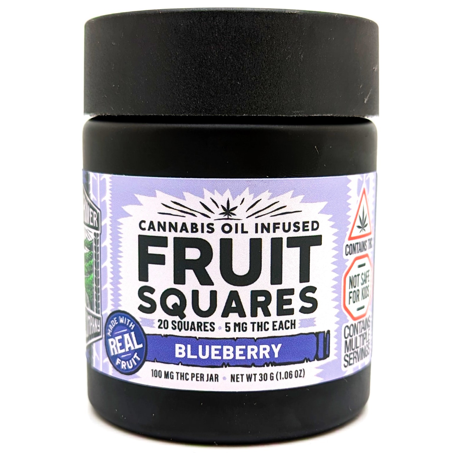 Photograph of product: Fruit Squares- Blueberry 100mg