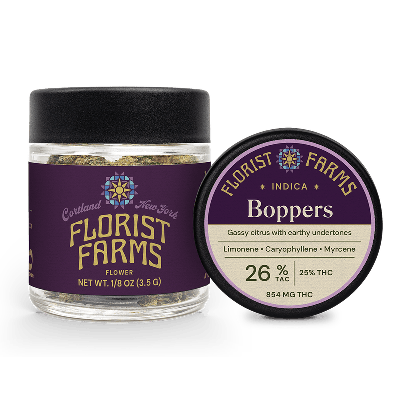 Photograph of product: Florist Farms - Boppers - Flower - 3.5g