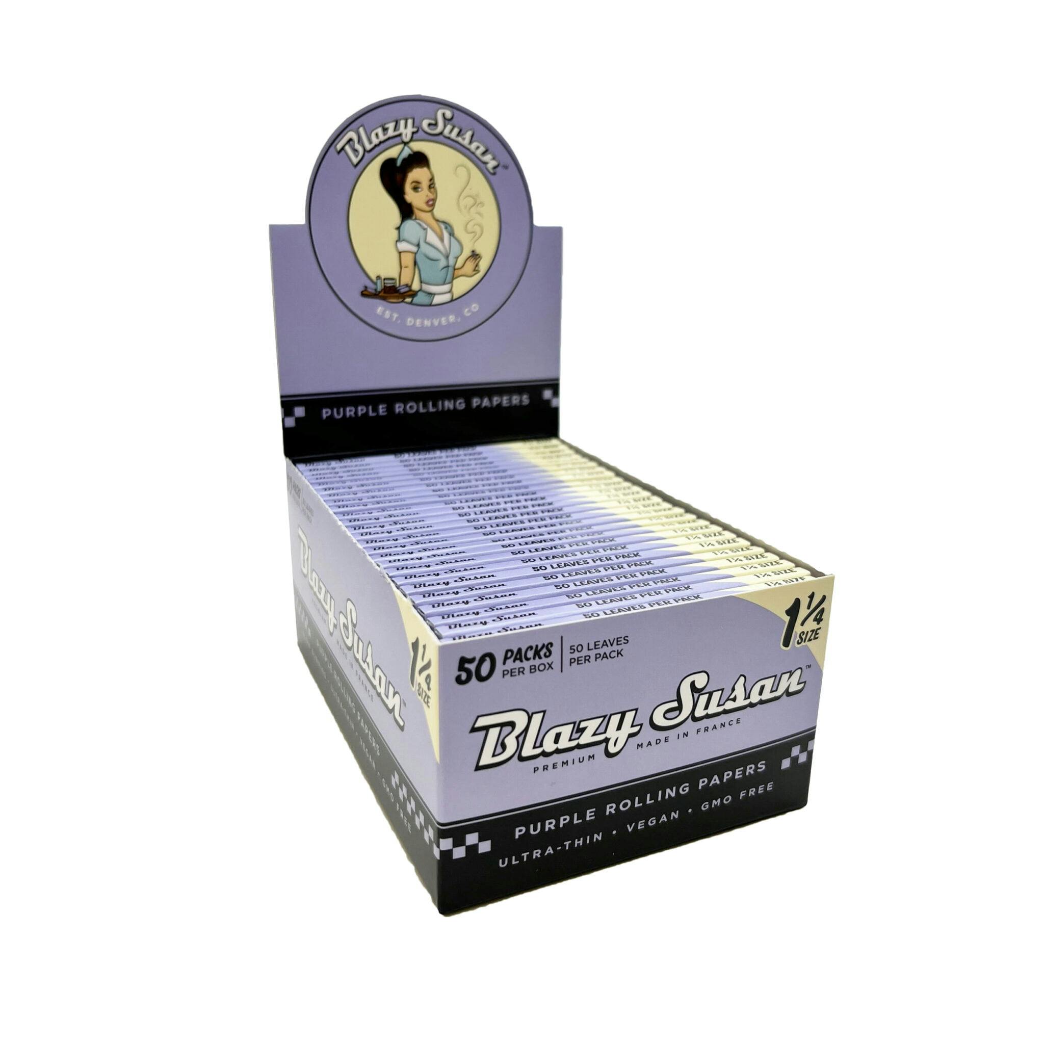 Photograph of product: Blazy Susan | Rolling Paper Kit | Classic 1 1/4 | Pink