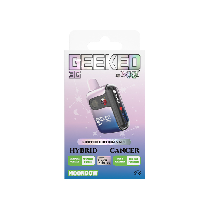 Photograph of product: Geeked Moonbow Disposable Vape, Hybrid, 3g