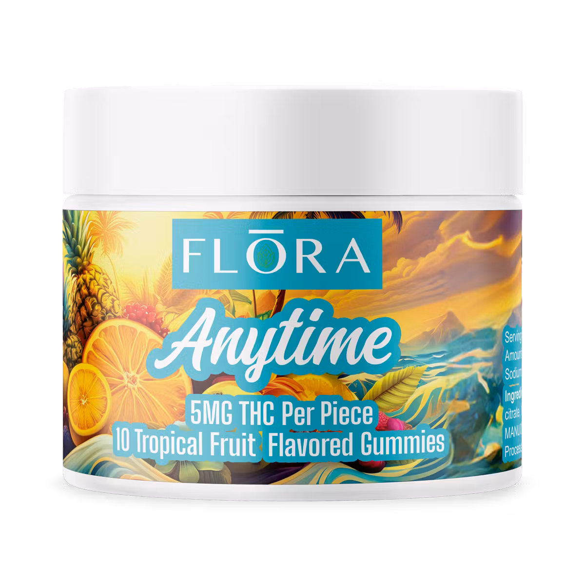 Photograph of product: Flora - Anytime Tropical Fruit - 10x - 5mg TH-oui