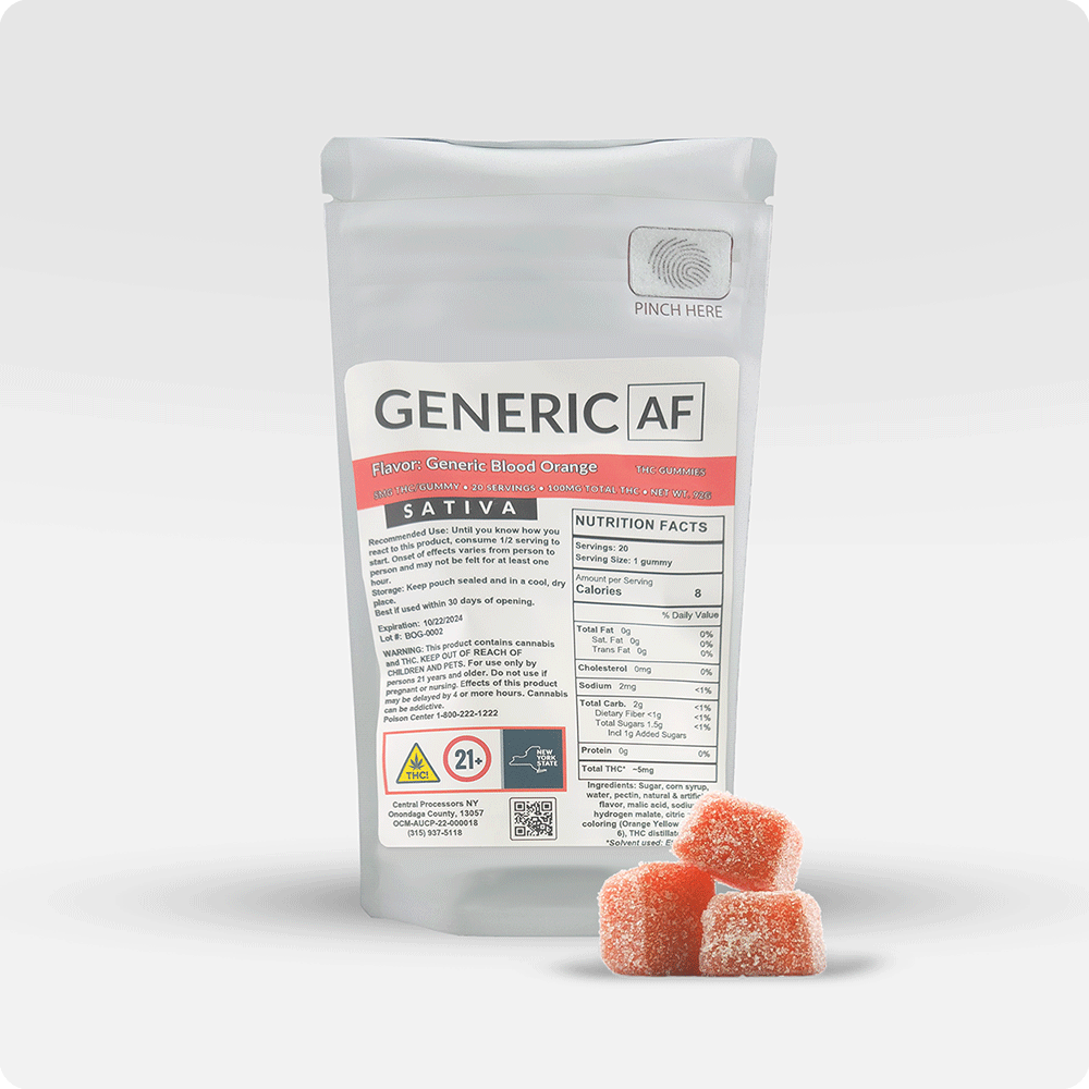 Photograph of Product: Generic Af- Blood Orange - Gummies - 100mg