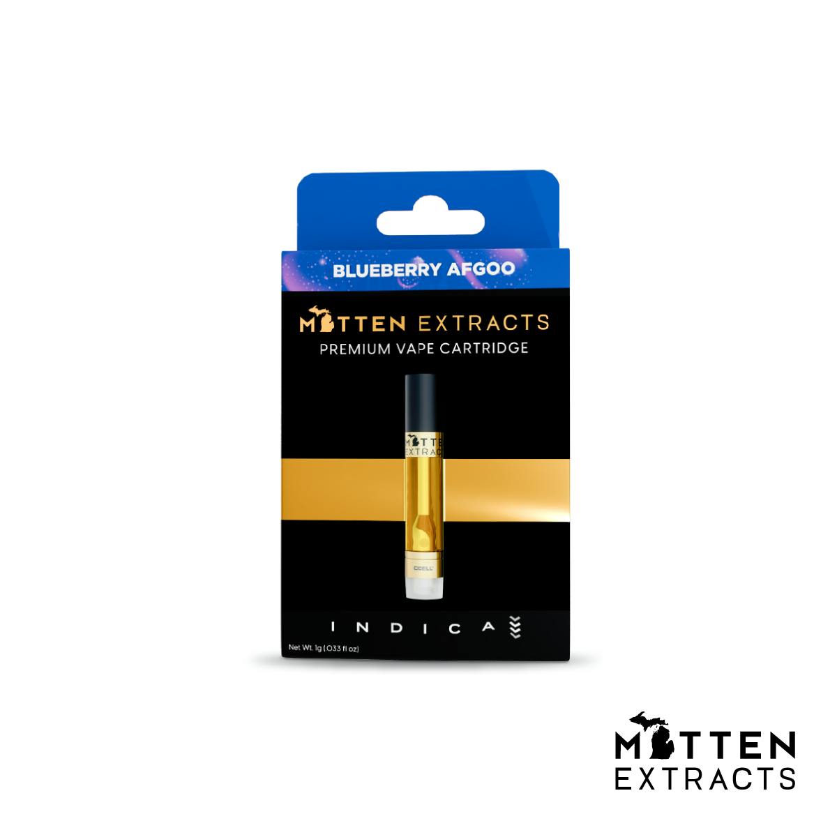Photograph of product: Mitten Extracts Cartridge | Blueberry Afgoo - Oui'd