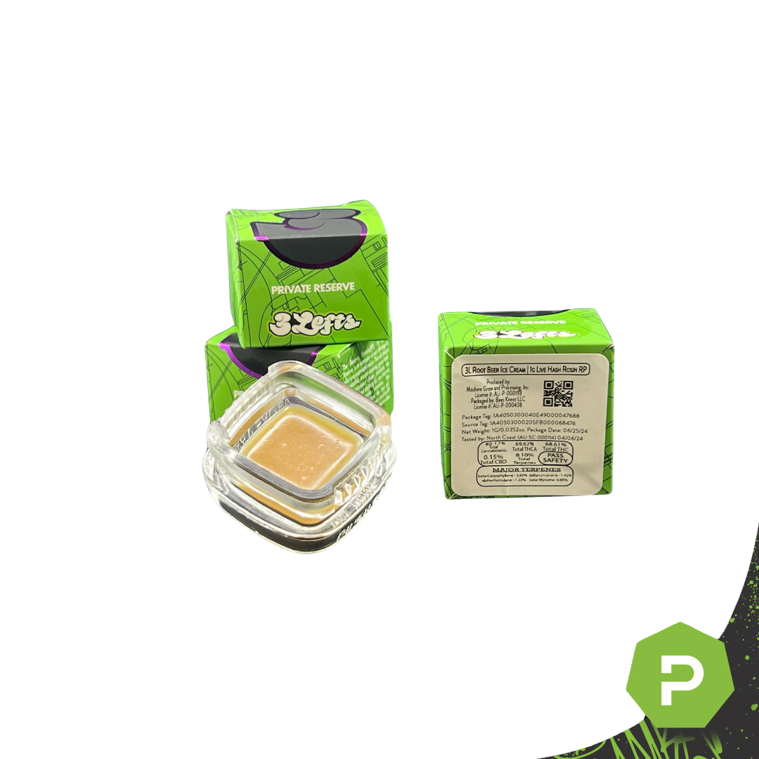 Photograph of product: 3Lefts Live Rosin | Root Beer Ice Cream
